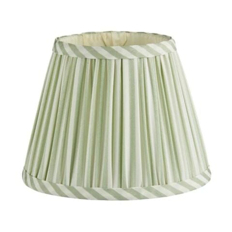 Sage Green Striped Lampshade - 16cm