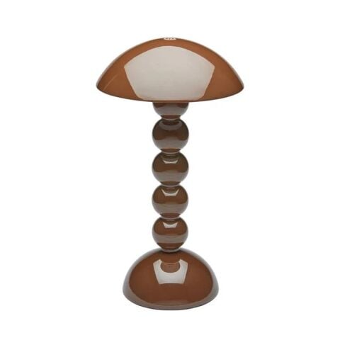 Chocolate Lacquer Rechargeable Bobbin LED Lamp