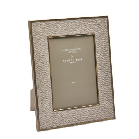 Sophie Paterson Photo Frame Oatmeal Herringbone 5 x 7''