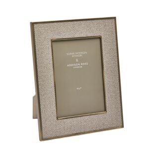 Balıksırtı Desenli Kahverengi Fotoğraf Çerçevesi 13 × 18 cm