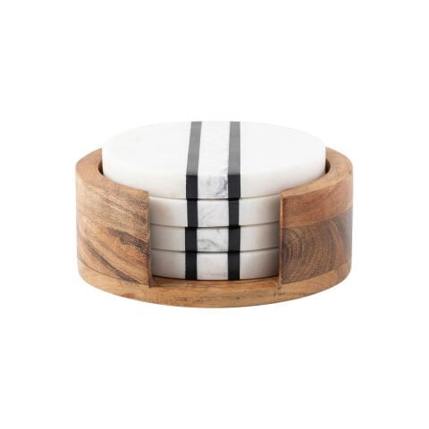 Stonewood Stripe Coaster Set/4