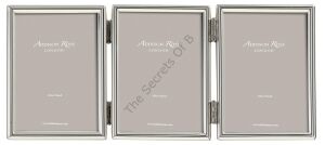 Silver İnce Kenarlı Üçlü Fotoğraf Çerçevesi 5 × 8 cm