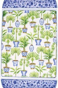 Potted Palms Beyaz Öğle Yemeği Peçetesi