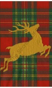 Reindeer Tartan Kırmızı Yemek Peçetesi 15 Yemek Peçetesi