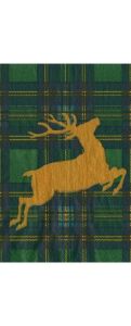 Reindeer Tartan Yeşil Kokteyl Peçetesi 15 Kokteyl Peçetesi