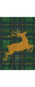 Reindeer Tartan Yeşil Kokteyl Peçetesi 15 Kokteyl Peçetesi