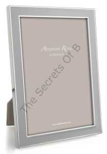 Şifon Gri Emaye ve Silver Fotoğraf Çerçevesi 20 × 25 cm