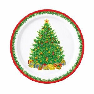 Christmas Tree Plate Kağıt Yemek Tabağı