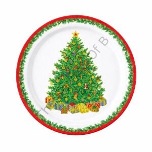 Christmas Tree Plate Kağıt Yemek Tabağı
