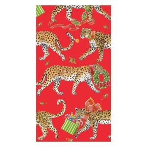 Napkin Red Christmas Leopard includes 15