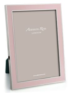 Açık Pembe Emaye ve Silver Fotoğraf Çerçevesi 13 × 18 cm