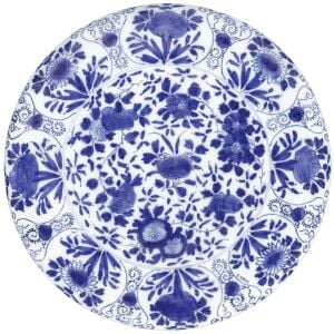 Delft diecut placemat-in blue 4-per-package