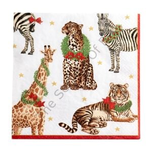 Wild Christmas Fildişi Öğle Yemeği Peçetesi