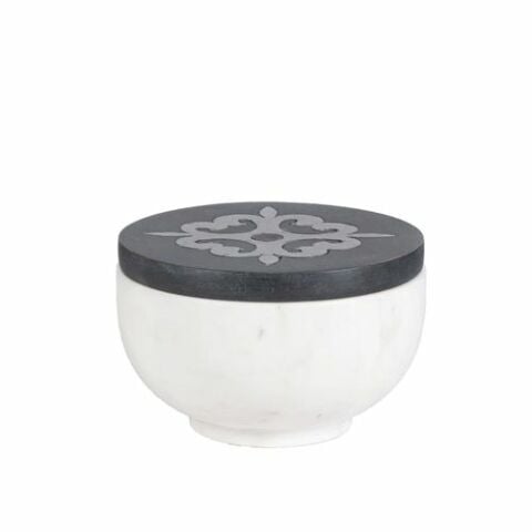 BW Marble/Wd Lid Smal Canister