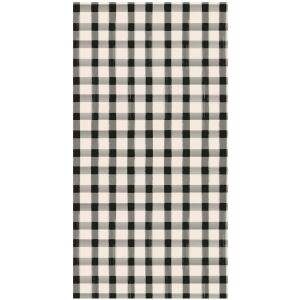 Siyah Painted Check Misafir Peçetesi 16li Paket