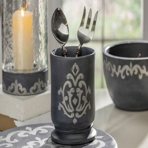 BW Wood/Inlay Utensil Holder