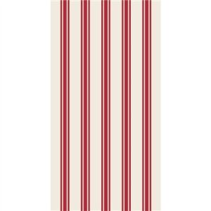 Red Linen Stripe Guest Napkin Pack Of 16