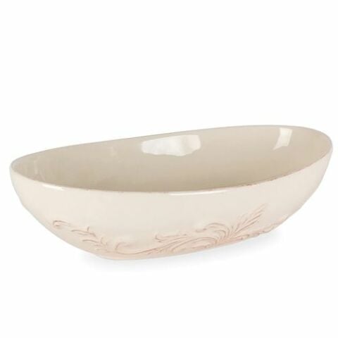 Acanthus Stoneware Oval Bowl