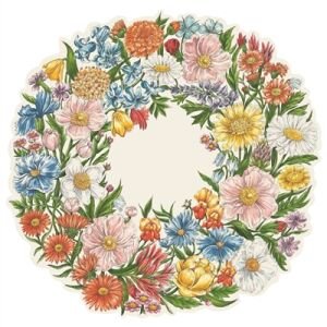 Die-cut Wildflower Wreath Placemat - 12 sheets