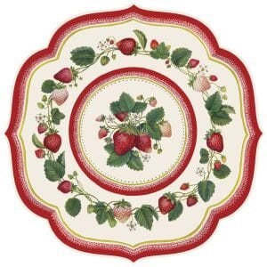 Die-cut Strawberry China Placemat - 12 Sheets