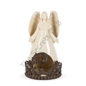 Ceramic Angel with metal base