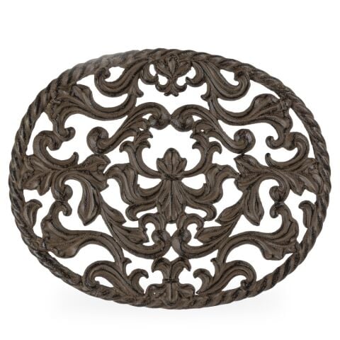 Acanthus Metal Trivet - Oval