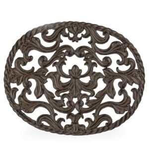Acanthus Metal Trivet - Oval