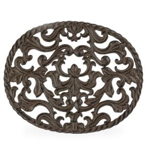 Acanthus Metal Trivet - Oval