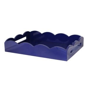 17x13 Scalloped Tray Navy