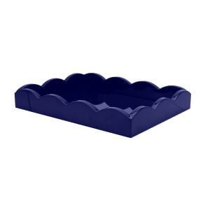 11x8 Dalgalı Kenarlı Lacivert Lake Servis Tepsisi