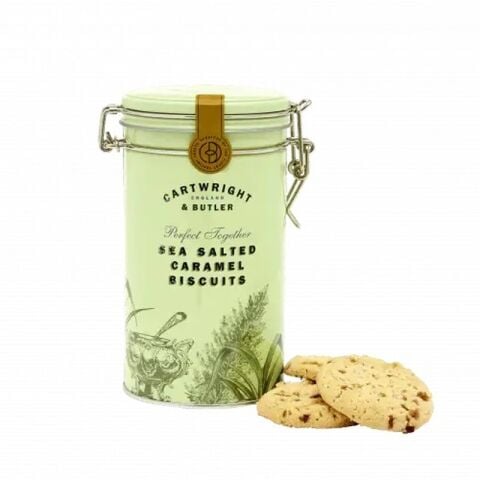 C B Sea Salted Caramel Biscuits in Tin 200g