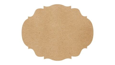 Die Cut Kraft French Frame Placemat - 12 Sheets