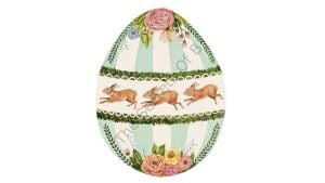 Kalıp Kesim Boxwood Bunny Egg Kağıt Amerikan Servis 12lü Set