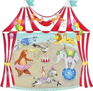 Kalıp Kesim Circus Tent Kağıt Amerikan Servis 12li Paket