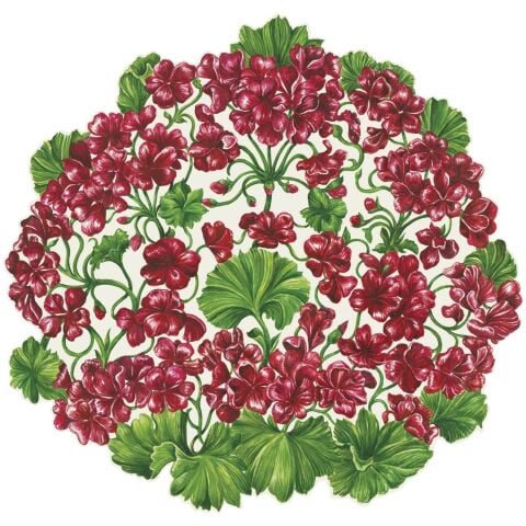 Die Cut Geranium Placemat - 12 sheets