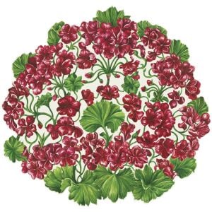 Die Cut Geranium Placemat - 12 sheets