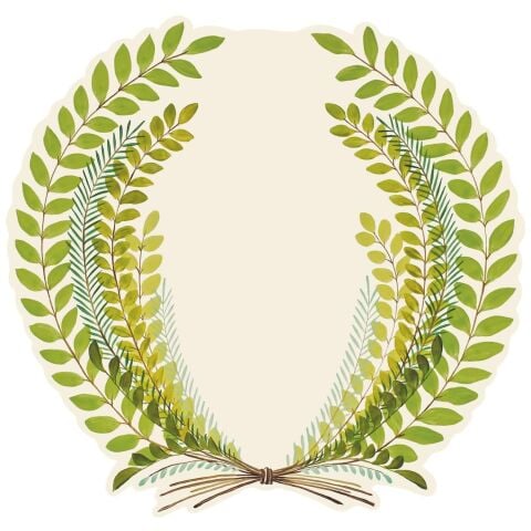 Die-cut Seedling Wreath Placemat