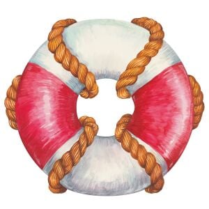 Die Cut Life Preserver Placemat - 12 sheets