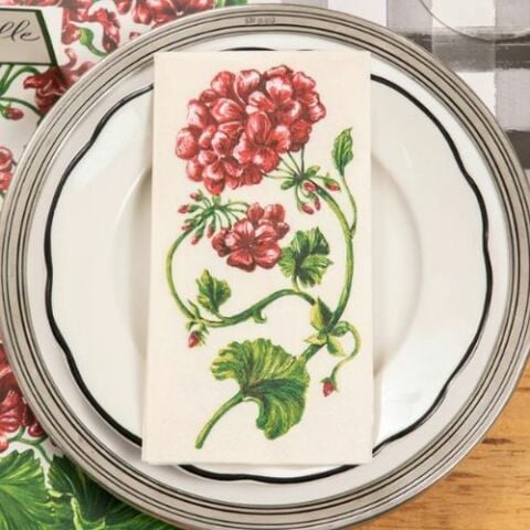 Geranium Guest Napkin - pack of 16