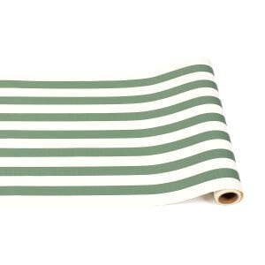 Dark Green Classic Stripe Runner - 20'' x 25'