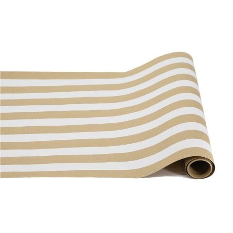 Kraft White Classic Stripe Runner - 20'' x 25'