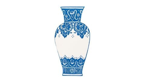 China Blue Vase Table Accent - Pack of 12