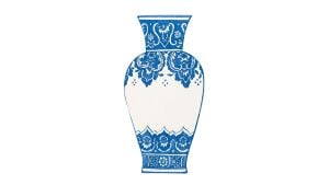 China Blue Vase Table Accent - Pack of 12