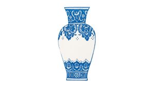 China Mavi Vase Masa Dekoru 12li Paket