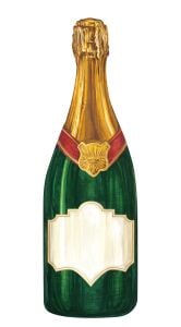 Champagne Kadehi Masa Dekoru 12li Paket