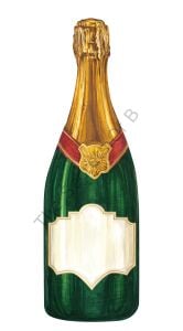 Champagne Kadehi Masa Dekoru 12li Paket