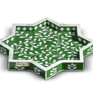 Green Mother Of Pearl İnlaid Star Tray