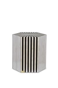 Black and white hexagon coffee table