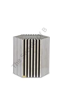 Black and white hexagon coffee table