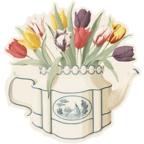 Die-Cut Tulip Teapot Placemat